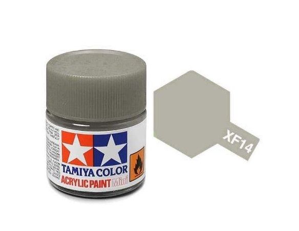 Tamiya Mini XF-14 JA Grey 10ml Acrylic Color per modellismo