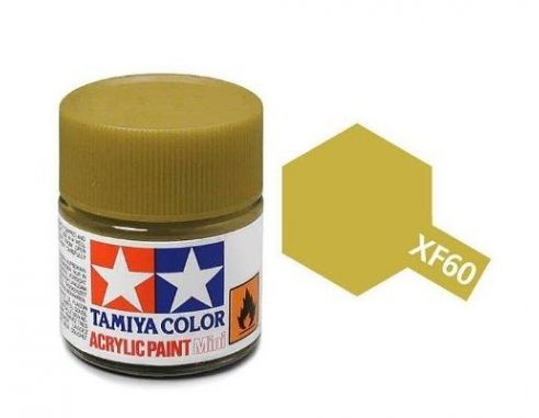 TamiyaMini XF-60 Dark Yellow 10ml Acrylic Color per modellismo