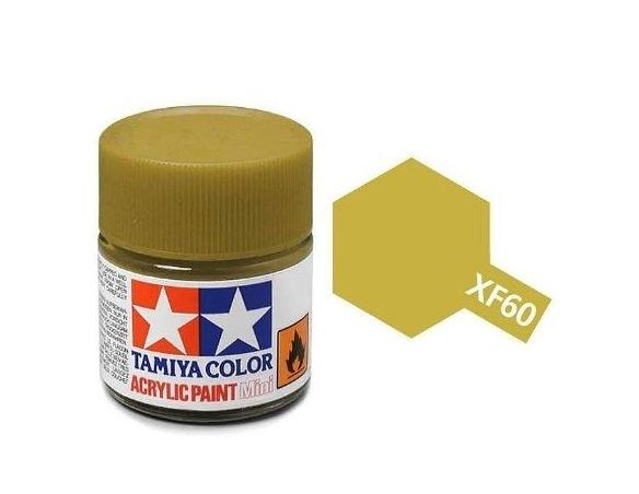 TamiyaMini XF-60 Dark Yellow 10ml Acrylic Color per modellismo