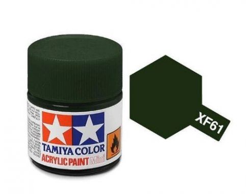 Tamiya Mini XF-61 Dark Green 10ml Acrylic Color per modellismo