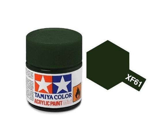 Tamiya Mini XF-61 Dark Green 10ml Acrylic Color per modellismo