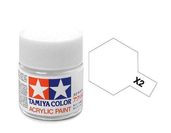 Tamiya Mini X-02 White 10ml Acrylic Color per modellismo