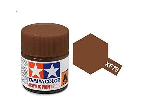 Tamiya Mini XF-79 Linoleum Deck Brown 10ml Acrylic Color per modellismo