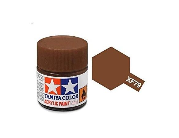 Tamiya Mini XF-79 Linoleum Deck Brown 10ml Acrylic Color per modellismo