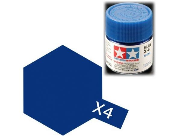 Tamiya Mini X-04 Blue 10ml Acrylic Color per modellismo