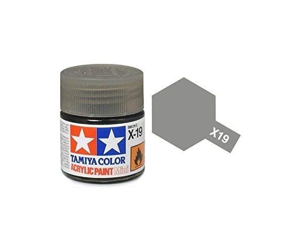 Tamiya Mini X-19 Smoke 10ml Acrylic Color per modellismo