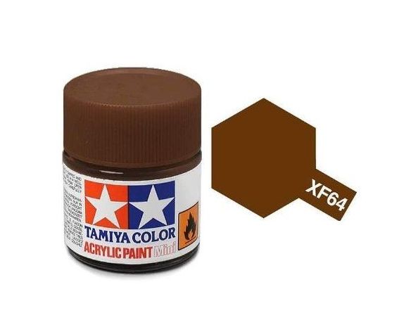 Tamiya Mini XF-64 Red Brown 10ml Acrylic Color per modellismo