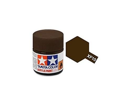 Tamiya Mini XF-10 Flat Brown 10ml Acrylic Color per modellismo