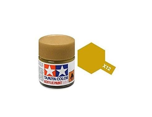 Tamiya Mini X-12 Gold Leaf 10ml Acrylic Color per modellismo