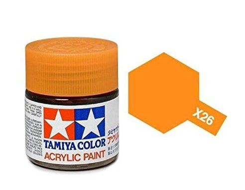 Tamiya Mini X-26 Clear Orange 10ml Acrylic Color per modellismo
