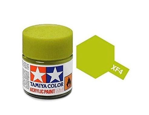 Tamiya Mini XF-04 Yellow Green 10ml Acrylic Color per modellismo