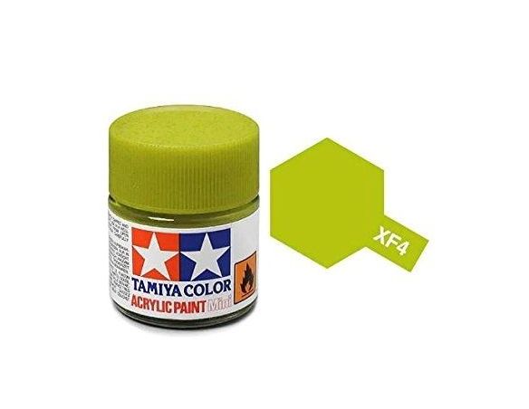 Tamiya Mini XF-04 Yellow Green 10ml Acrylic Color per modellismo
