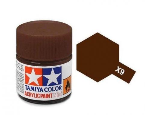 Tamiya Mini X-09 Brown 10ml Acrylic Color per modellismo