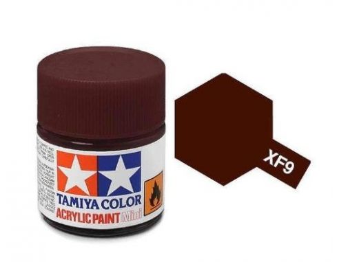 Tamiya Mini XF-09 Hull Red 10ml Acrylic Color per modellismo