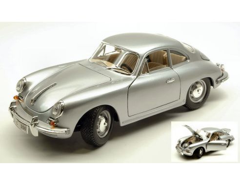 Bburago BU12026S PORSCHE 356B COUPE' 1961 SILVER 1:18 Modellino