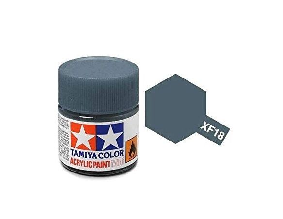 Tamiya Mini XF-18 Medium Blue 10ml Acrylic Color per modellismo
