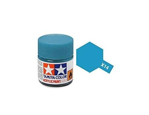 Tamiya Mini X-14 Sky Blue 10ml Acrylic Color per modellismo