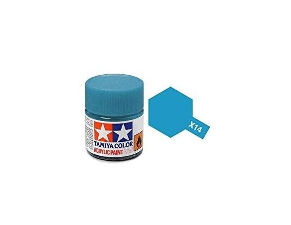 Tamiya Mini X-14 Sky Blue 10ml Acrylic Color per modellismo