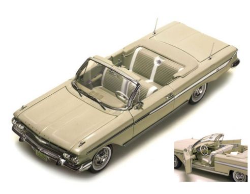 SunStar SS3408 CHEVROLET IMPALA OPEN CONVERTIBLE 1961 ALMOND BEIGE 1:18 Modellino