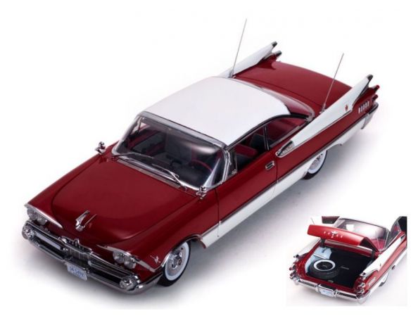 SunStar SS5492 DODGE CUSTOM ROYAL LANCER CLOSED CONVERTIBLE 1959 RUBY/PEARL 1:18 Modellino