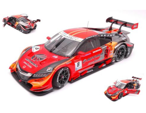 Ebbro EB81034 HONDA NSX N.8 4th SUPER GT500 OKAYAMA 2015 K.MATSUURA-T.NOJIRI 1:18 Modellino