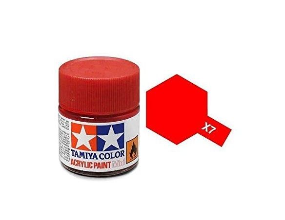 Tamiya Mini X-07 Red 10ml  Colore Acrylic per modellismo