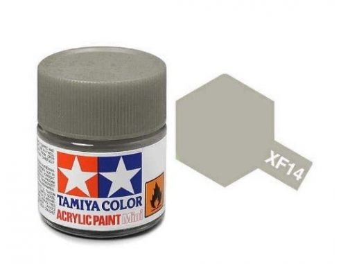 Tamiya Mini XF-14 JA Grey 23ml Acrylic Color per modellismo