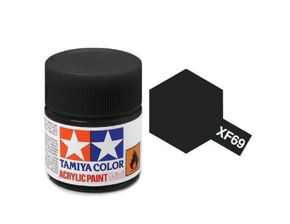 Tamiya Mini XF-69 NATO Black 10ml  Acrylic Color per modellismo