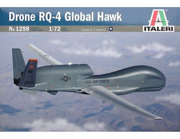 Italeri IT1298 DRONE RQ-4 GLOBAL HAWK KIT 1:72 Modellino