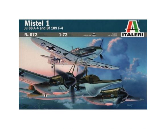 Italeri IT072 MISTEL 1 Ju 88 A-4 and Bf 109 F-4 KIT 1:72 Modellino
