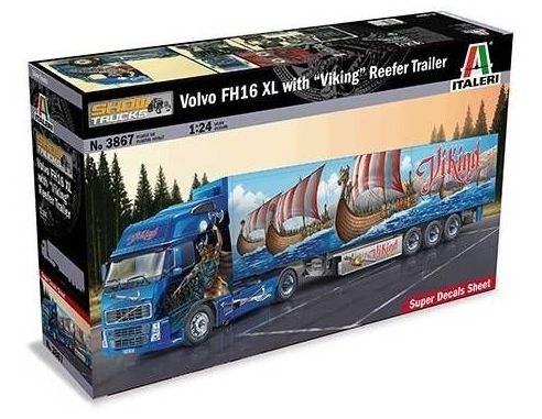 Italeri IT3867 VOLVO FH 16 XL WITH VIKING REEFER TRAILER KIT 1:24 Modellino