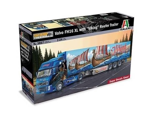 Italeri IT3867 VOLVO FH 16 XL WITH VIKING REEFER TRAILER KIT 1:24 Modellino