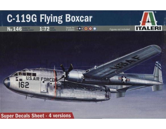 Italeri IT146 C-119G FLYING BOXCAR KIT 1:72 Modellino
