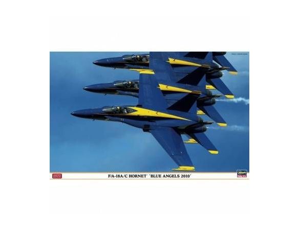 HASEGAWA 09930 F/A-18A/C HORNET BLUE ANGELS 2010 1:48 Kit Modellino