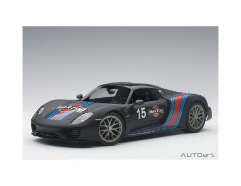 Auto Art / Gateway AA77929 PORSCHE 918 SPYDER BLACK MARTINI 1:18 Modellino