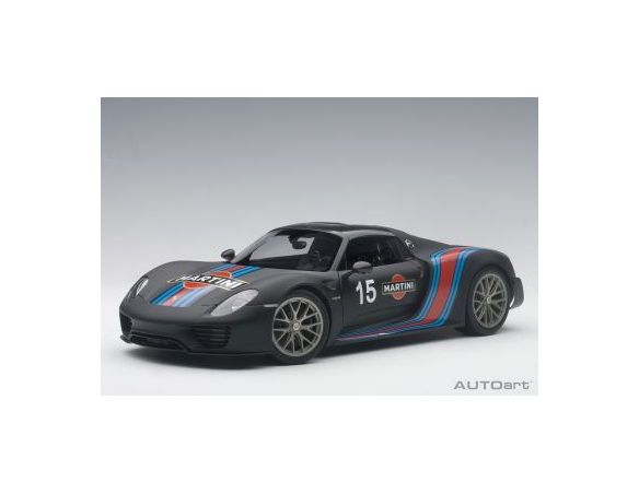 Auto Art / Gateway AA77929 PORSCHE 918 SPYDER BLACK MARTINI 1:18 Modellino