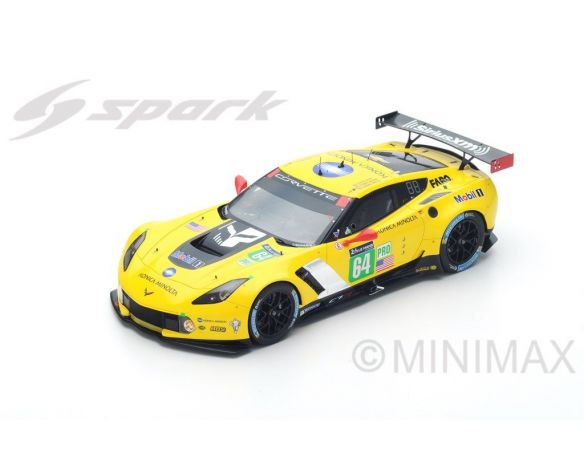 Spark Model S18199 CORVETTE C7.R N.64 WINNER LMGTE LM 2015 O.GAVIN-T.MILNER-J.TAYLOR 1:18 Modellino