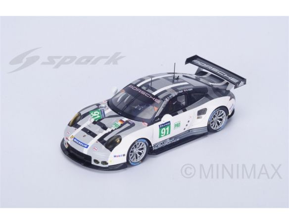 Spark Model S18274 PORSCHE 911 RSR (2016) N.91 DNF LM 2016 PILET-ESTRE-TANDY 1:18 Modellino