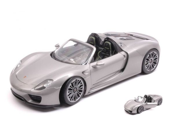 Welly WE18051CS PORSCHE 918 SPYDER SILVER 1:18 Modellino