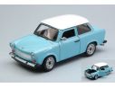 Welly WE24037SBL TRABANT 601 1964-1990 LIGHT BLUE W/WHITE ROOF 1:24 Modellino