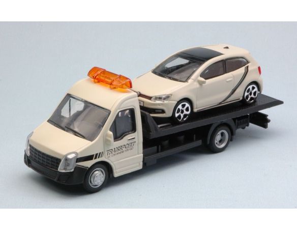 BBURAGO BU31403 VW POLO GTI MARK 5 + FLATBED TRANSPORTER 1:43 Modellino