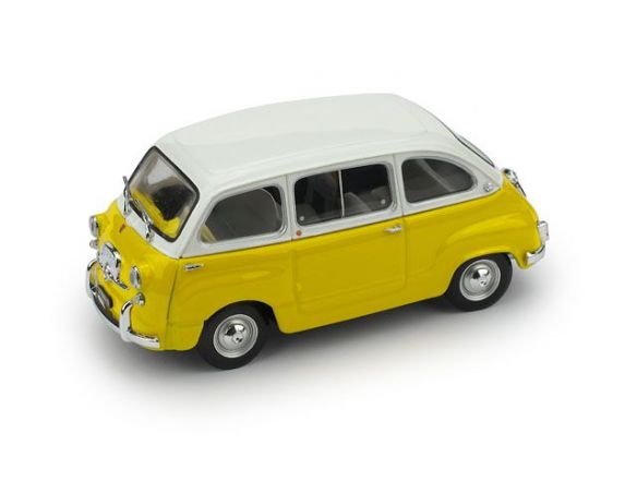 Brumm BM0333-10 FIAT 600 MULTIPLA 1960 BIANCO/GIALLO 1:43 Modellino