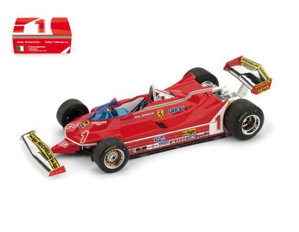 Brumm BMS1701 FERRARI 312 T5 PRESENTAZIONE FIORANO 1980 N.1 JODY N.2 GILLES 1:43 Modellino