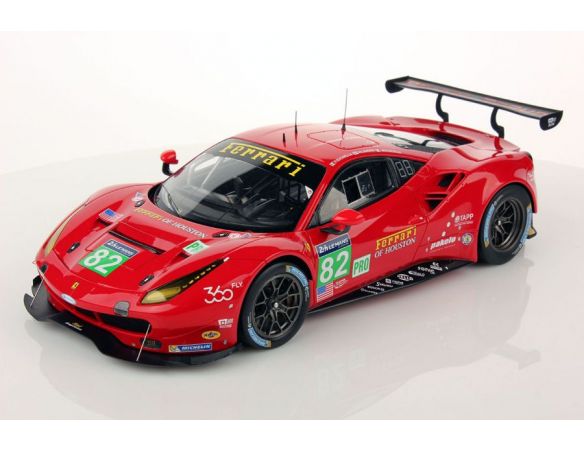 Looksmart LS18LM011 FERRARI 488 GTE N.82 19th LM 2016 FISICHELLA-VILANDER-MALUCELLI C/V.1:18 Modellino
