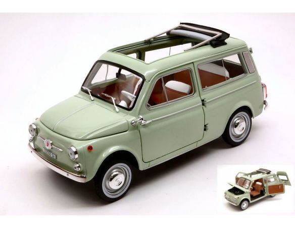 Norev NV187723 FIAT 500 GIARDINIERA 1962 LIGHT GREEN 1:18 Modellino