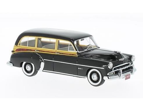 Neo Scale Models NEO46435 CHEVROLET DELUXE STYLELINE STATION WAGON 1952 WOODY BLACK 1:43 Modellino
