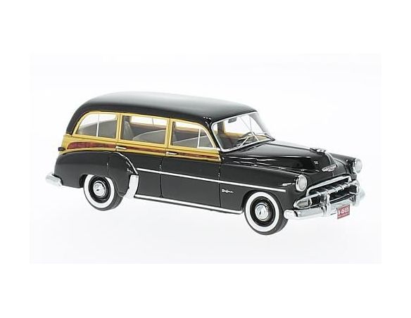Neo Scale Models NEO46435 CHEVROLET DELUXE STYLELINE STATION WAGON 1952 WOODY BLACK 1:43 Modellino