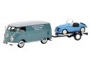 Schuco SH3741 VW T1 BOX VAN KLEINSCHNITTGER WITH TRAILER 1:43 Modellino