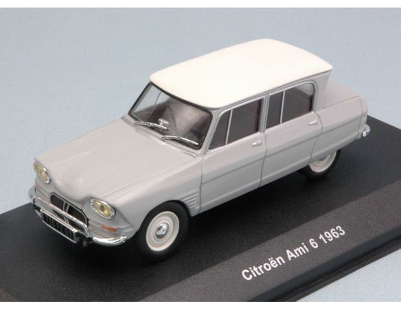 Solido SL4301400 CITROEN AMI 6 1963 LIGHT GREY WITH WHITE ROOF 1:43 Modellino