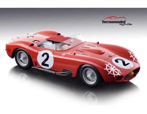 Tecnomodel TMD1845A MASERATI 450S N.2 ACCIDENT LM 1957 J.BEHRA-A.SIMON 1:18 Modellino